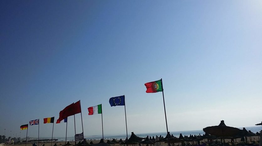 Agadir Beach & Flags
