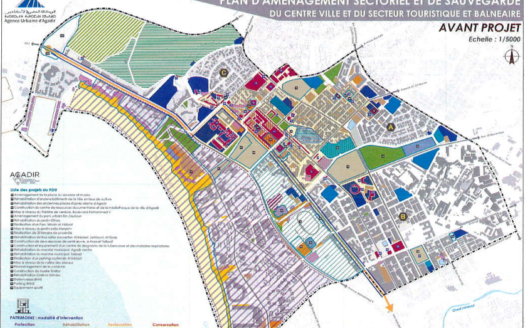 Plan de Sauvegarde _source Plan: Lettre d'Information de l'Agence Urbaine Agadir _ juillet 2021