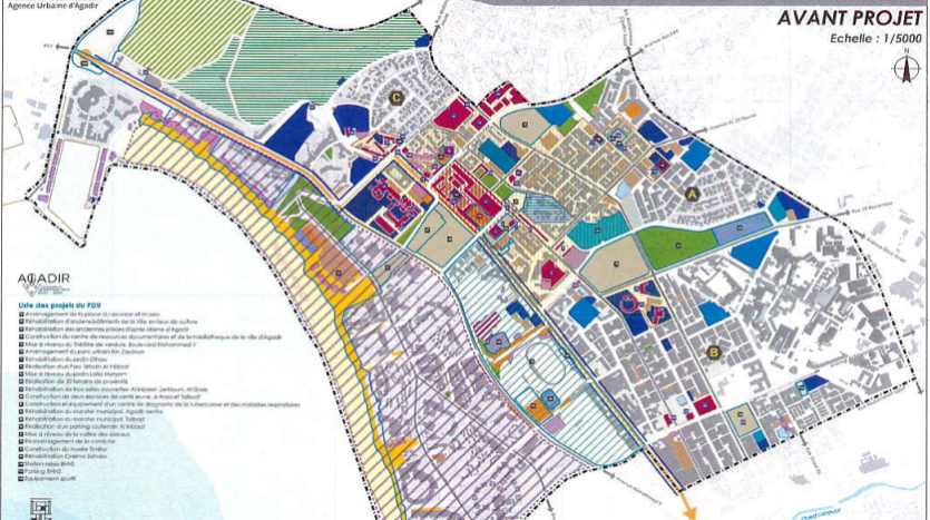 Plan de Sauvegarde _source Plan: Lettre d'Information de l'Agence Urbaine Agadir _ juillet 2021