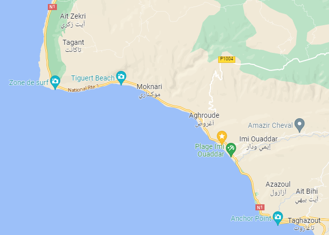 imi ouaddar sur une carte google maps